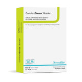 ComfortGauze Island Dressing, Silicone Border, 6 x 6", White, Gauze, Sterile - 42263-Single - LL Medico