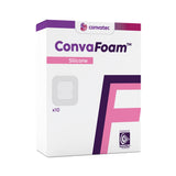 ConvaFoam Silicone Border Foam Dressing, 6" x 6", Film Backing, Silicone Adhesive, Square, Sterile - 423254 - LL Medico