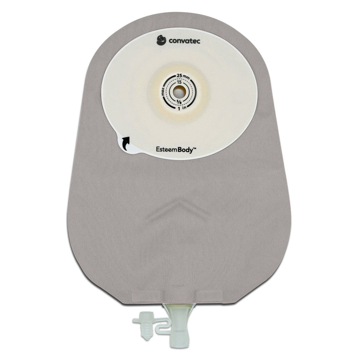 ConvaTec Esteem Body Soft Convex One-Piece Urostomy Pouch, Deep Convex, Cut-to-Fit, Transparent, 10-Inch