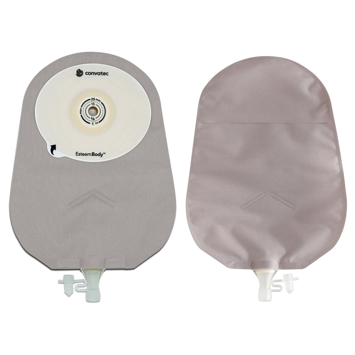 ConvaTec Esteem Body Soft Convex One-Piece Urostomy Pouch, Deep Convex, Cut-to-Fit, Transparent, 10-Inch