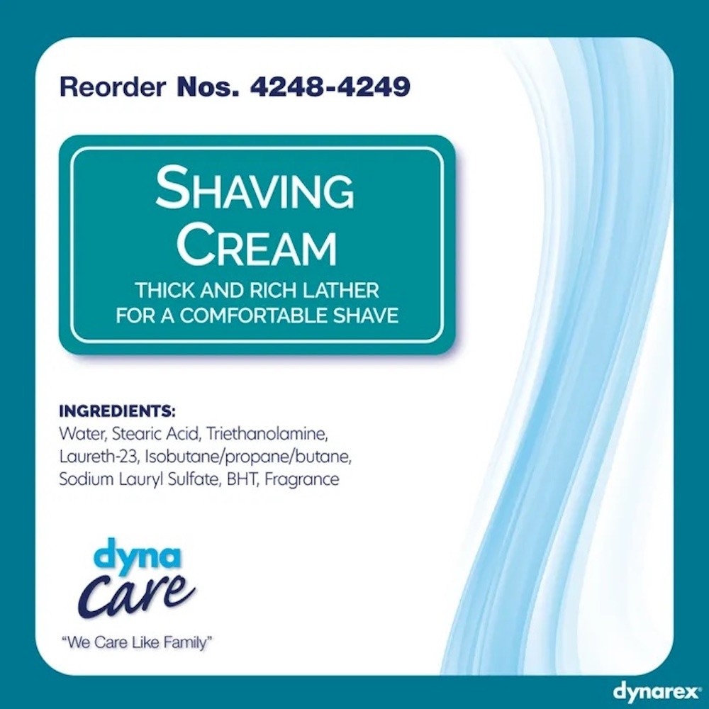 Dynarex DynaCare Shaving Cream, Lemon Scent, 11 fl oz