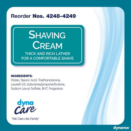 Dynarex DynaCare Shaving Cream, Lemon Scent, 11 fl oz