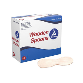 Dynarex Wooden Spoons, Double-Ended, Disposable, 3" - 4325 - LL Medico