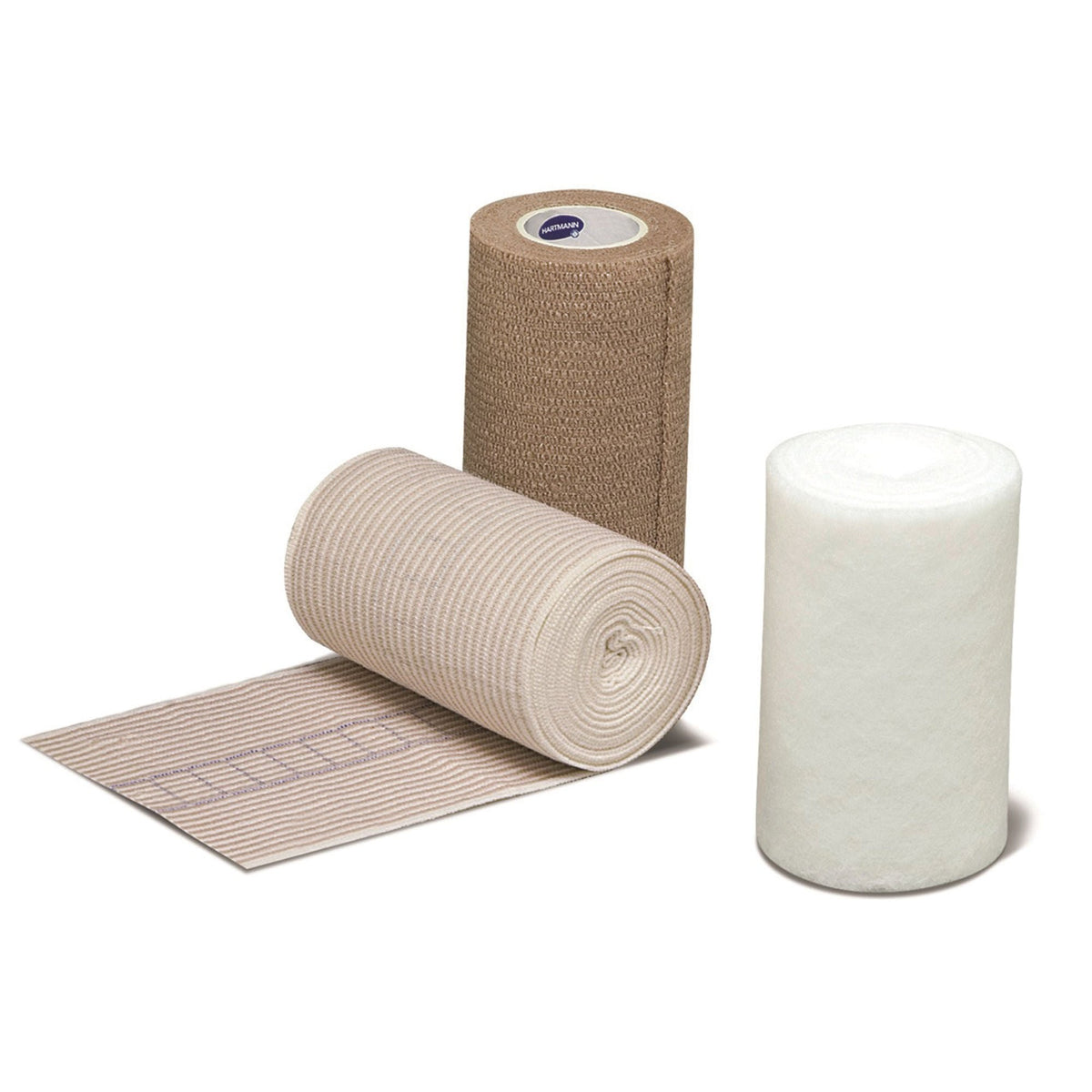 ThreePress 3-Layer Compression Bandage System, Self-Adherent Closure, 4" x 3.3 Yard - 4" x 9.6 Yard - 4" x 6.5 Yard, Tan / White, Foam / Elastic, NonSterile, 35 to 40 mmHg - 43420000-Single - LL Medico