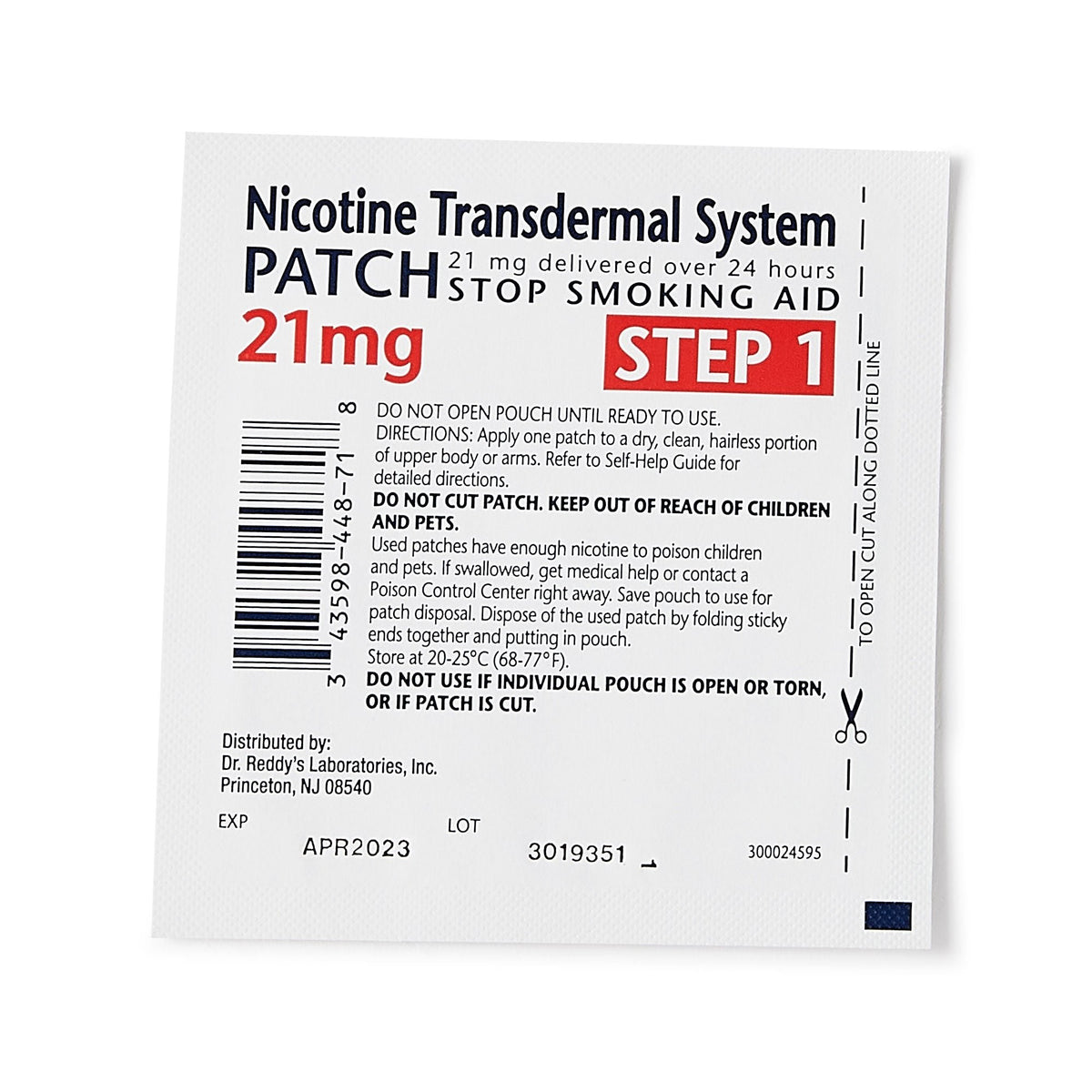 Habitrol Nicotine Transdermal System Patch, Stop Smoking Aid, 21 mg, Step 1 - 43598044870 - LL Medico