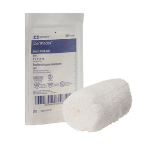 Dermacea Gauze Fluff Bandage Roll, Sterile, White, 6-Ply, 4" x 4.125 yd - 441106 - LL Medico