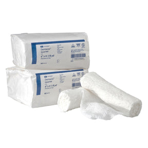 Dermacea Gauze Fluff Bandage Roll, NonSterile, White, 3-Ply, 6" x 4.125 yd - 441121-Box - LL Medico