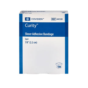 Cardinal Health Curity Sheer Adhesive Spot Bandage, 7/8-Inch Diameter