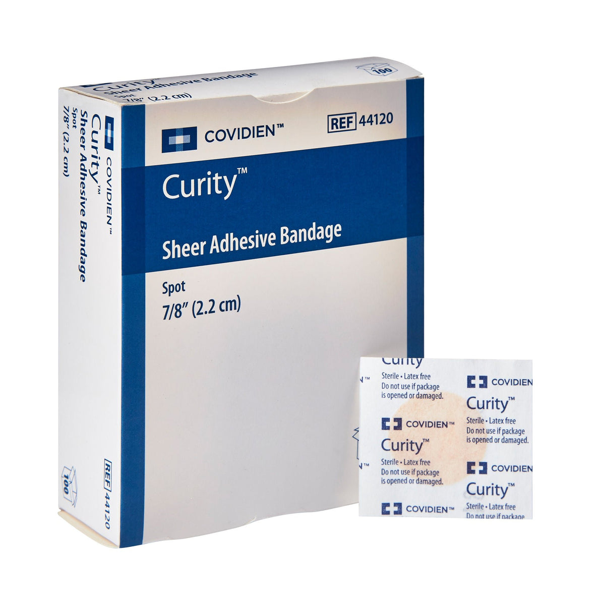 Cardinal Health Curity Sheer Adhesive Spot Bandage, 7/8-Inch Diameter
