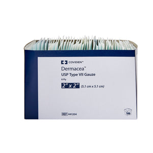 Cardinal Health Dermacea Sterile USP Type VII Gauze Sponge, 2 x 2 Inch, Eight-Ply