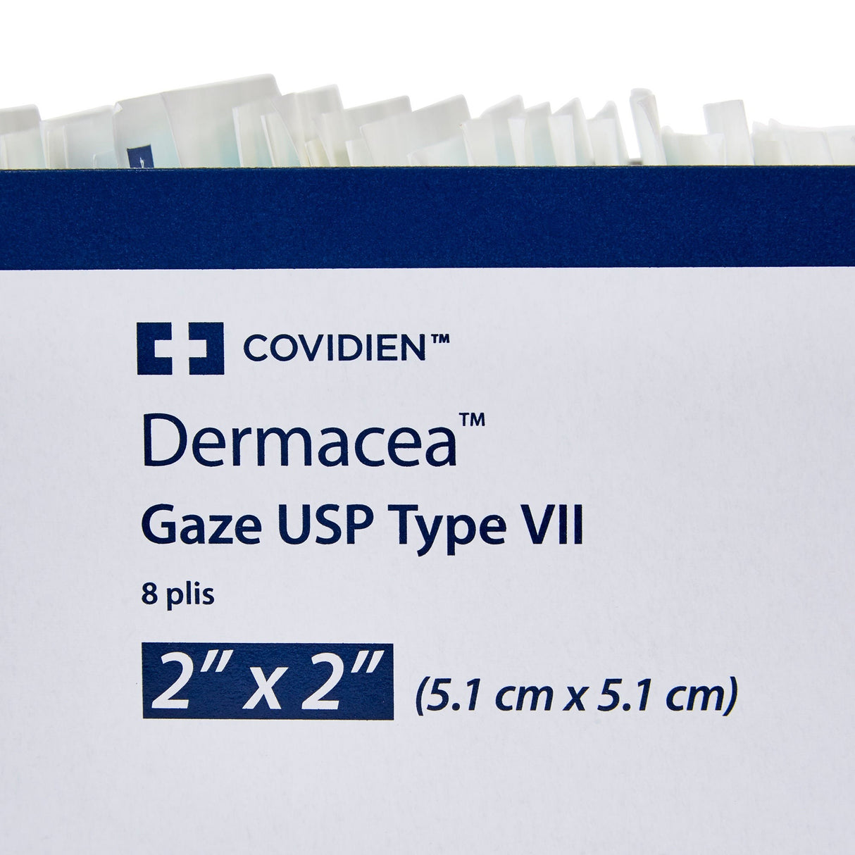 Cardinal Health Dermacea Sterile USP Type VII Gauze Sponge, 2 x 2 Inch, Eight-Ply