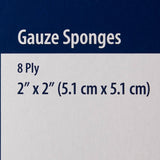 Cardinal Health Dermacea Sterile Gauze Sponge, 2 x 2 Inch, 8-Ply