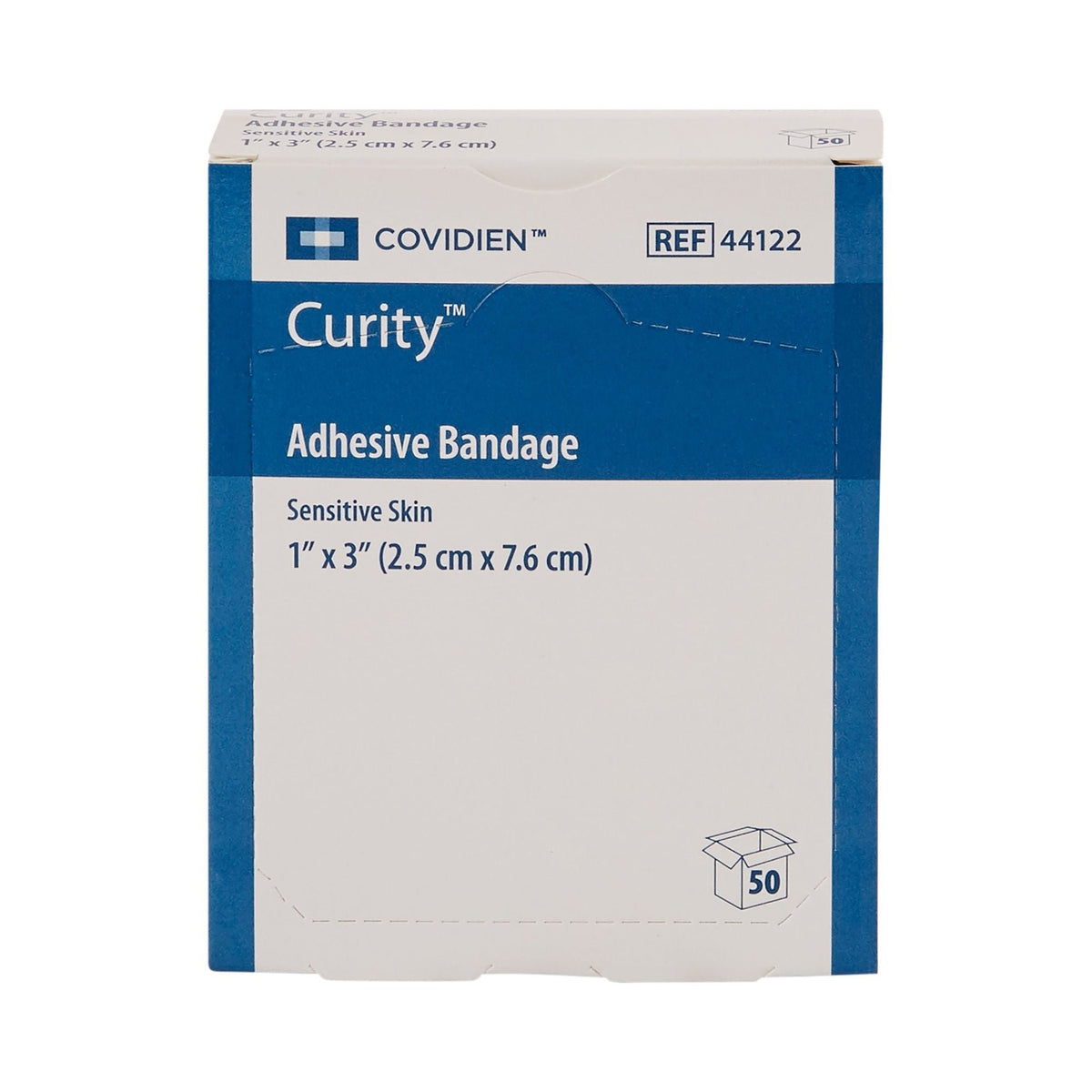 Cardinal Health Curity Sensitive Skin Adhesive Strip, 1 x 3 Inch