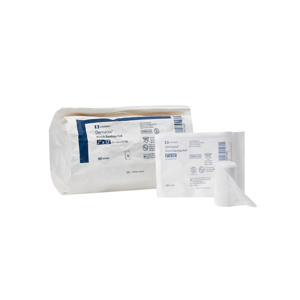 Cardinal Health Dermacea Sterile Conforming Bandage, 2 Inch x 4 Yard, One-Ply