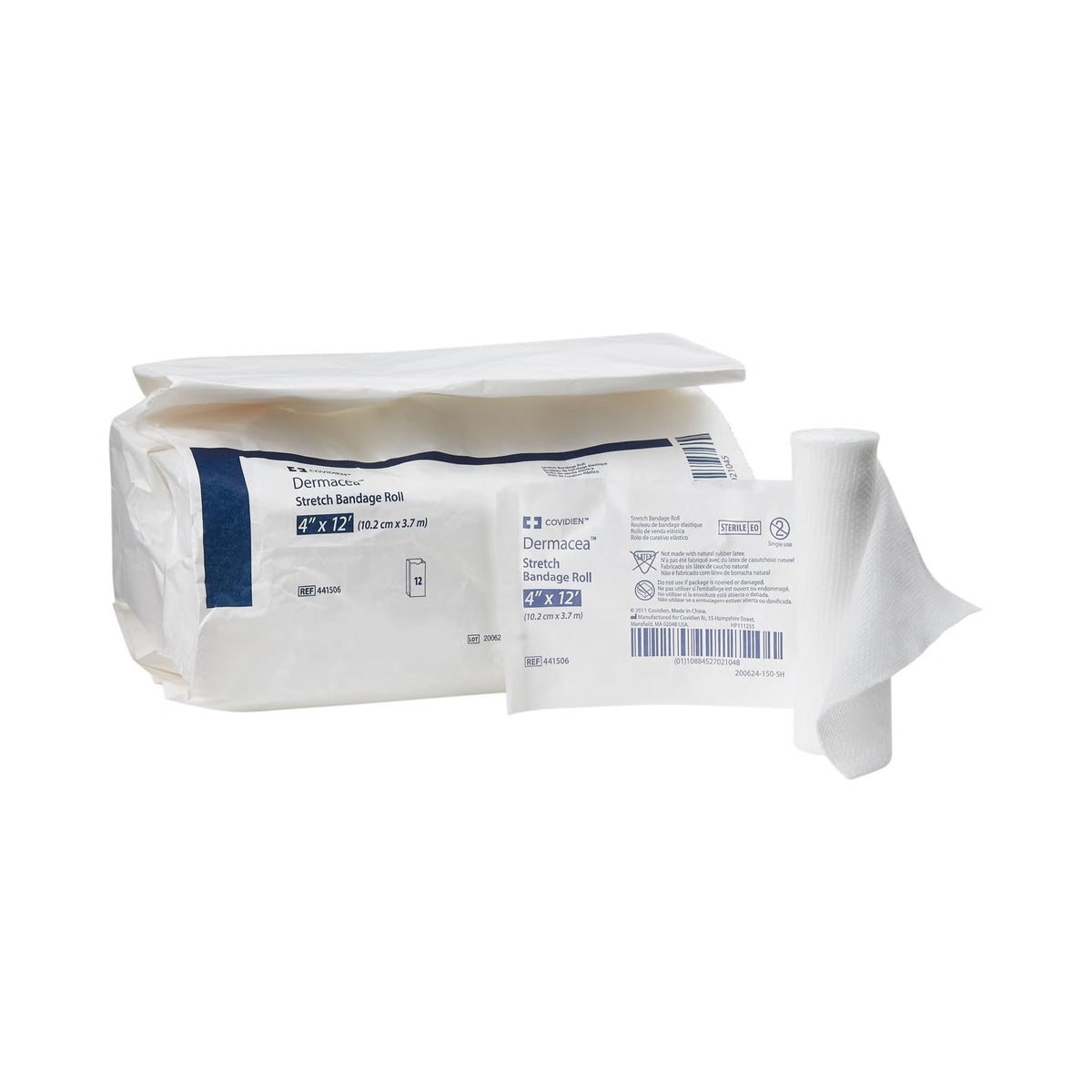 Cardinal Health Dermacea Sterile Conforming Bandage, 4 Inch x 4-1/10 Yard, 1-Ply