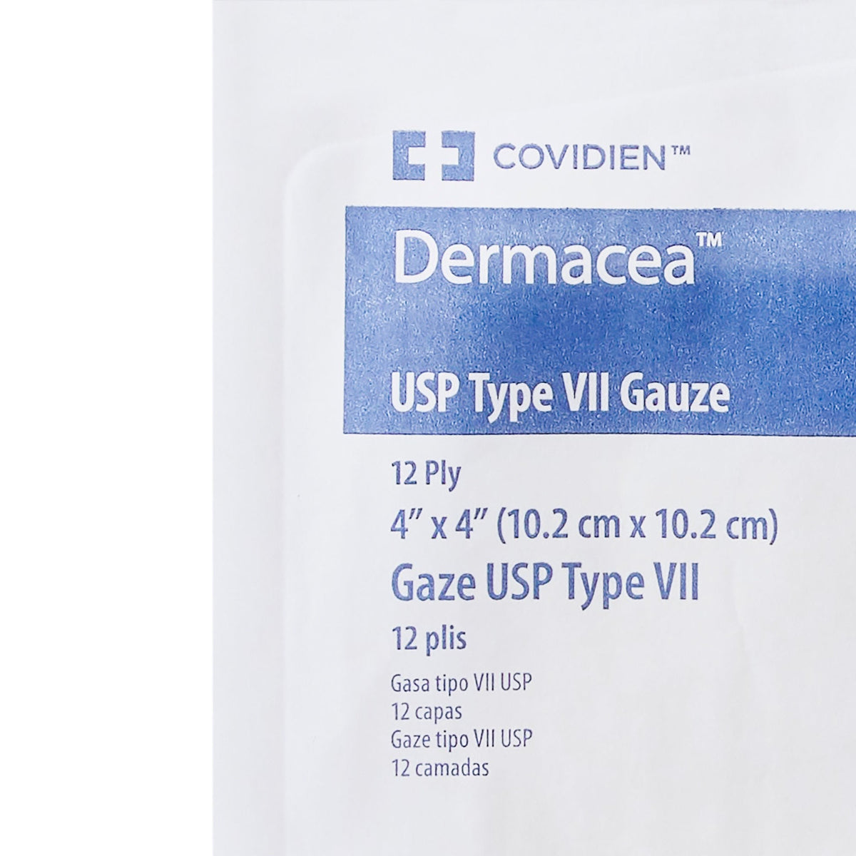 Cardinal Health Dermacea Sterile USP Type VII Gauze Sponge, 4 x 4 Inch, 12-Ply