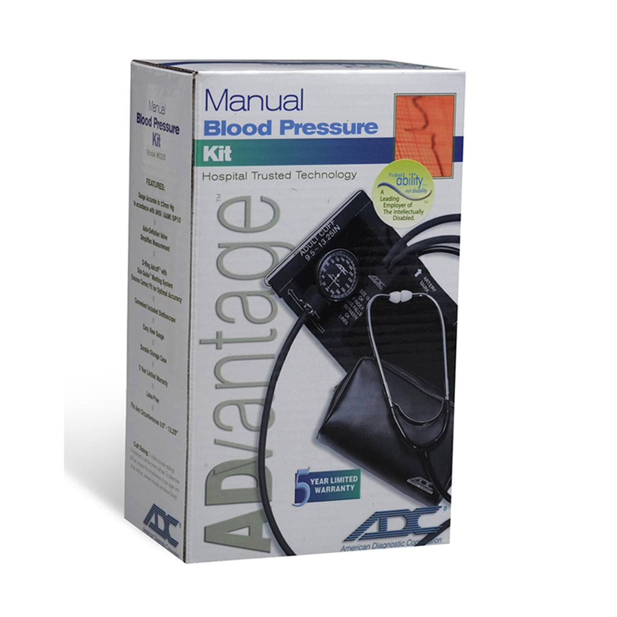 McKesson Advantage Reusable Aneroid / Stethoscope Set, Adult, 24 - 33.6 cm