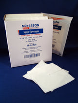 McKesson Split Sponges, 4" x 4", 6-Ply Sterile - 16-42426 - LL Medico
