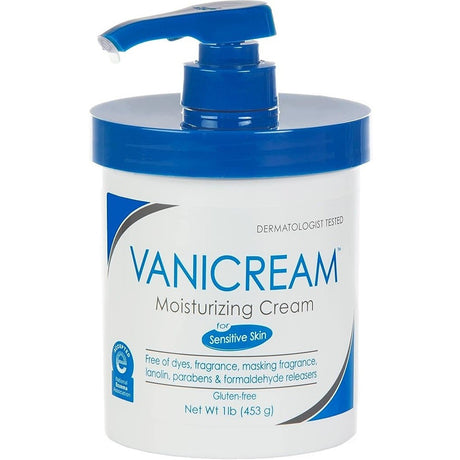 Vanicream Moisturizing Skin Cream, Unscented, 1 lb (453 g) Pump Jar