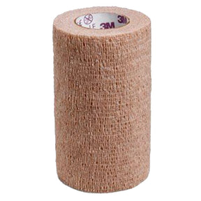 Co-Lastic Cohesive Bandage, Self-Adherent Closure, Tan, Elastic, Non-Sterile, Standard Compression, 4" x 5 yd - 45400000-Case - LL Medico