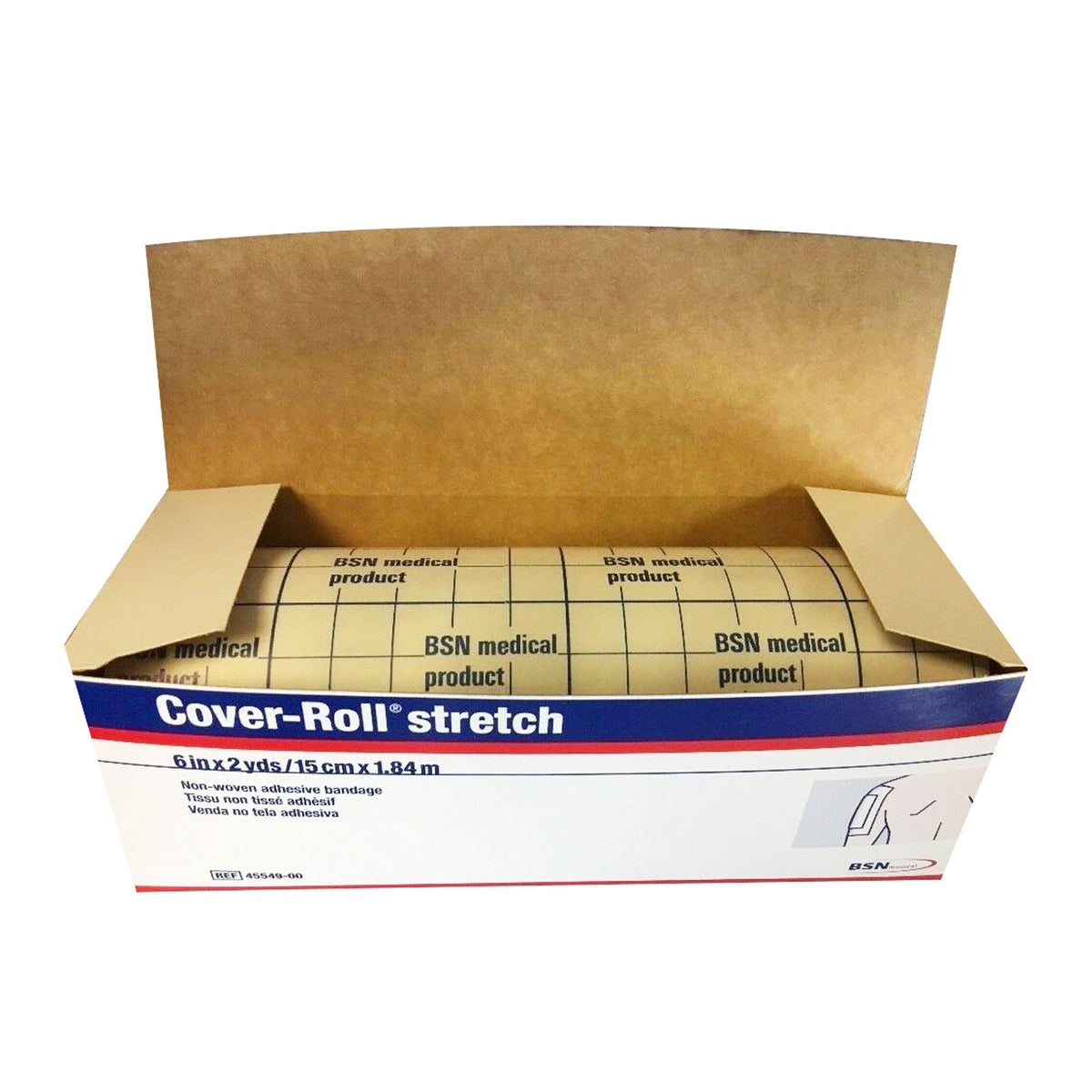 BSN Medical Cover-Roll Stretch Dressing Retention Tape with Liner, Non-Sterile, White, 6" x 2 Yard - 45549 - LL Medico