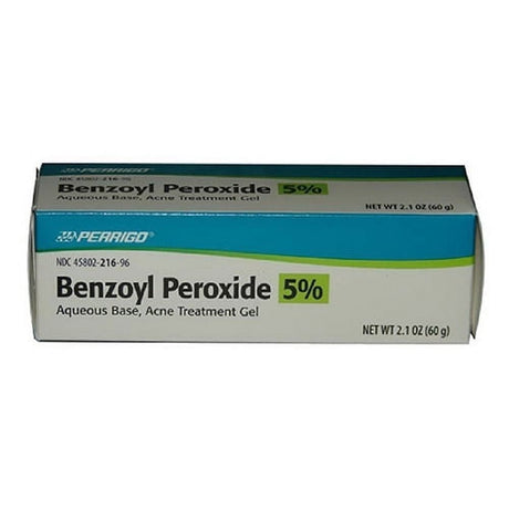 Perrigo Benzoyl Peroxide 5% Acne Treatment Gel, 2.1 Oz