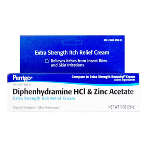 Perrigo Diphenhydramine / Zinc Acetate Itch Relief Cream, 2% Strength, 1 oz Tube - 45802035803 - LL Medico