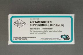Clay Park Laboratories Acetaminophen Pain Relief Rectal Suppositories, 650 mg - 45802073030 - LL Medico