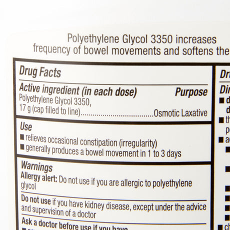Perrigo Polyethylene Glycol 3350 Powder for Solution, 17 g/Dose, 8.3 oz