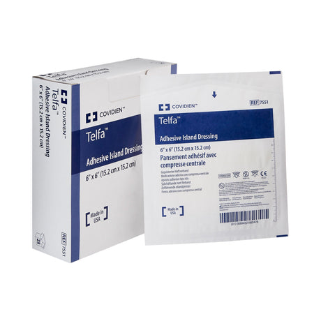 Cardinal Health Telfa Island Dressing, Square Sterile - 6" x 6" | Case of 100 - LL Medico