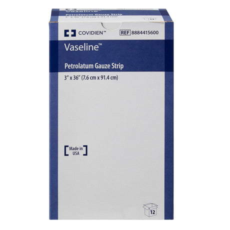 Cardinal Health Vaseline Petrolatum Impregnated Gauze Strip Dressing, Sterile — 3" x 36"