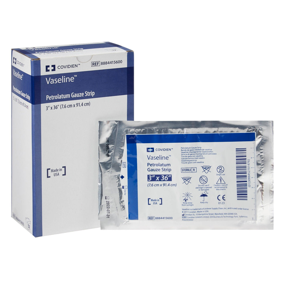 Vaseline Petrolatum Impregnated Dressing, 3 x 36 Inch