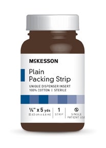 McKesson Packing Strip Plain, Sterile, 1/4" x 5 Yard