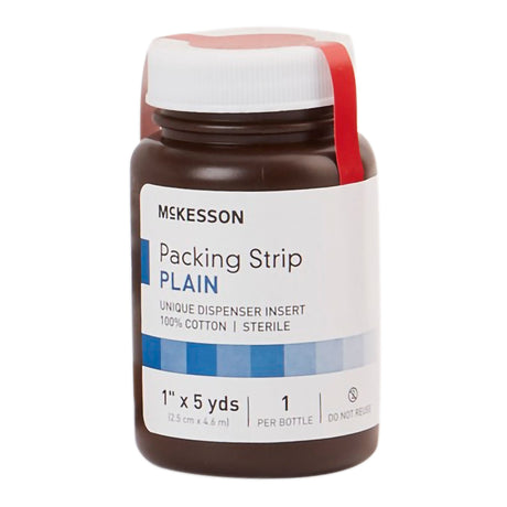 McKesson Plain Packing Strip, Non-Impregnated, Sterile, 1" x 5 Yards