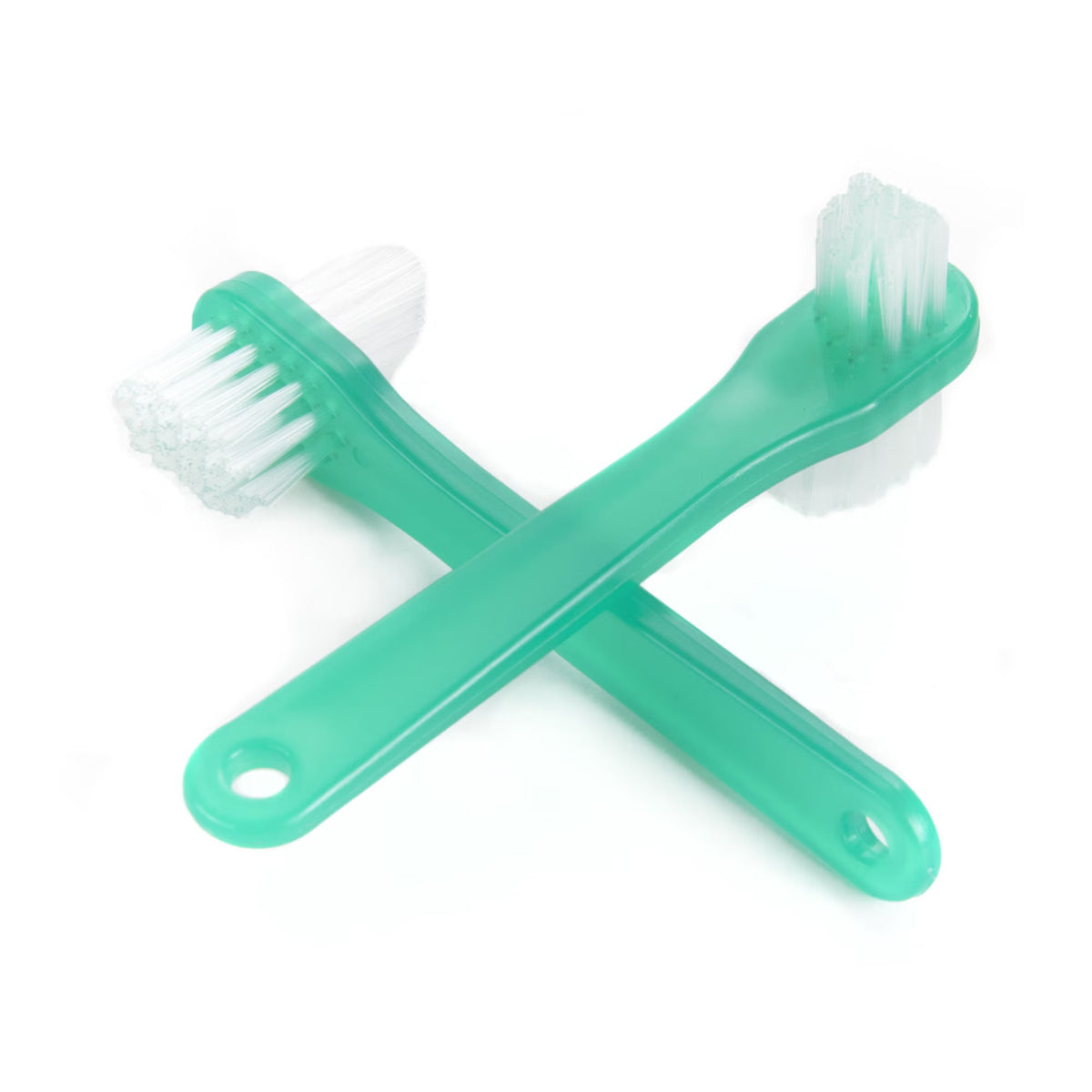 McKesson Denture Brush Two-Sided, Green, 4.25" - 16-TBDEN - LL Medico
