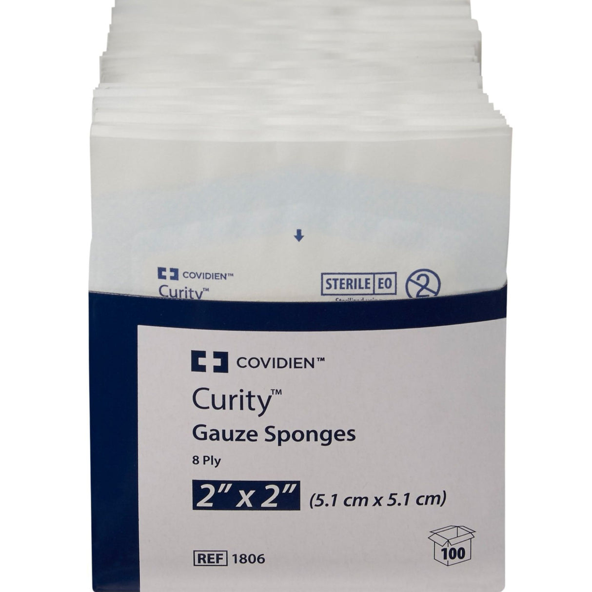 Curity USP Type VII Gauze Sponge, 2 x 2 Inch, 8-Ply