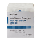 McKesson Sterile Nonwoven Sponge, 2 x 2 Inch, Four Ply