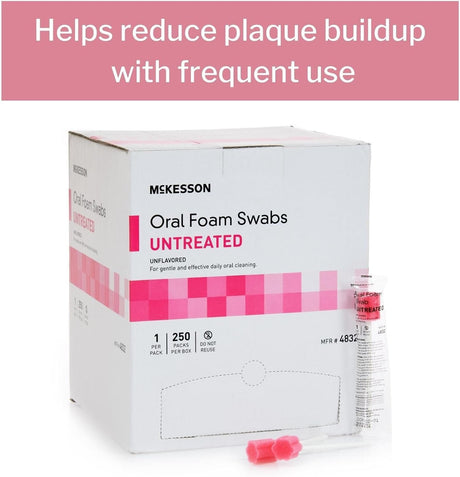 McKesson Oral Foam Swab, Untreated, Unflavored