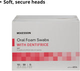 McKesson Oral Foam Swabs with Dentifrice, Mint