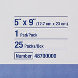 Hartmann Sorbalux ABD Sterile Abdominal Pad, 5 x 9 Inch, One-Ply
