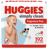 Huggies Simply Clean Baby Wipes, Fragrance Free