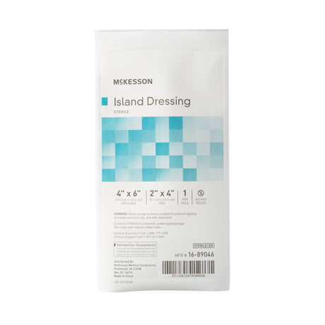 McKesson Island Dressing, Rectangle Sterile — 4" x 6"