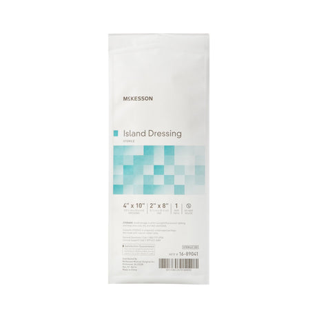 McKesson Island Dressing, Rectangle Sterile — 4" x 10"