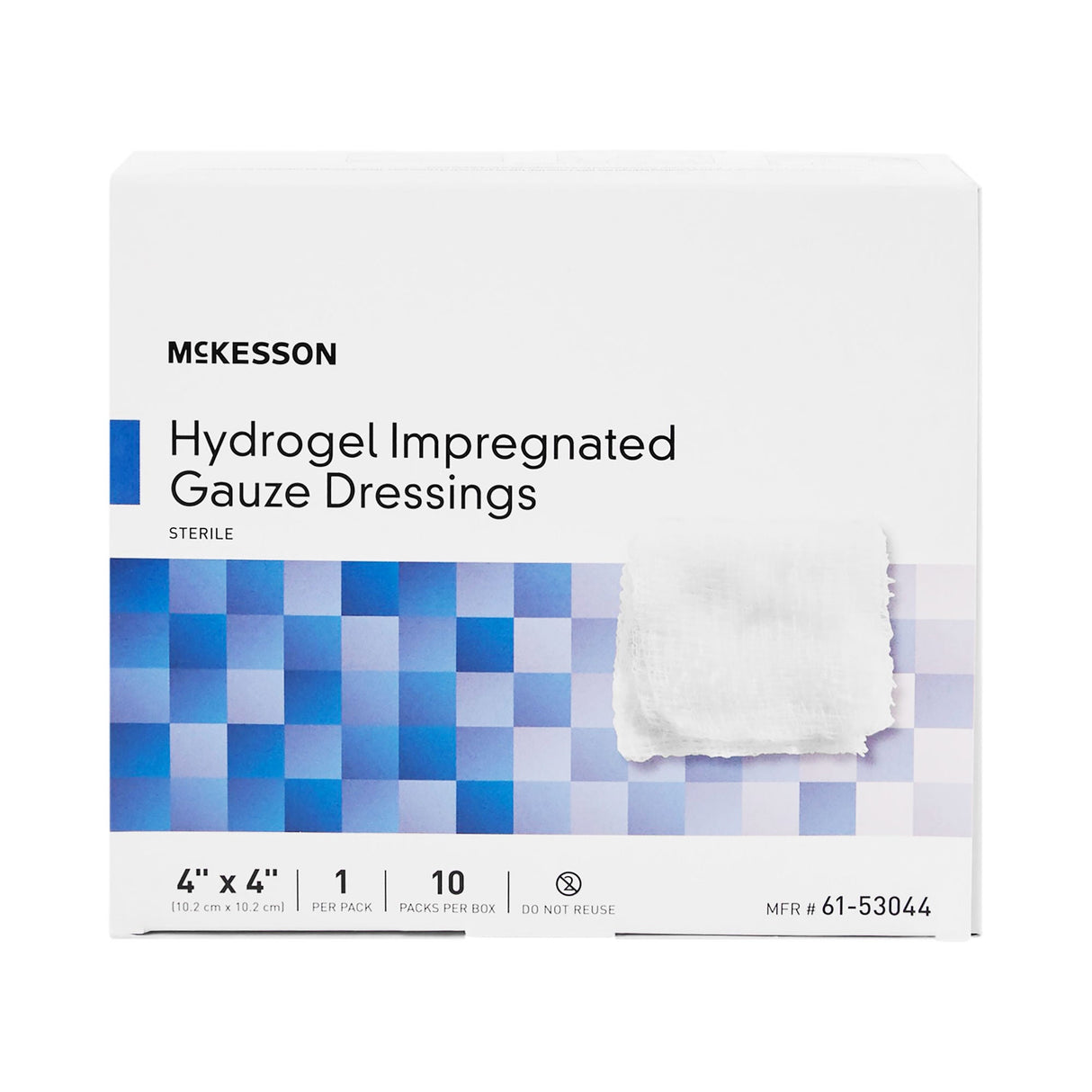 McKesson Hydrogel Wound Dressing, Impregnated, Sterile — 4" x 4"