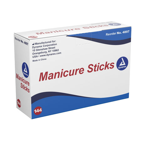 Dynarex Wooden Manicure Sticks, 4.5" - 4897 - LL Medico