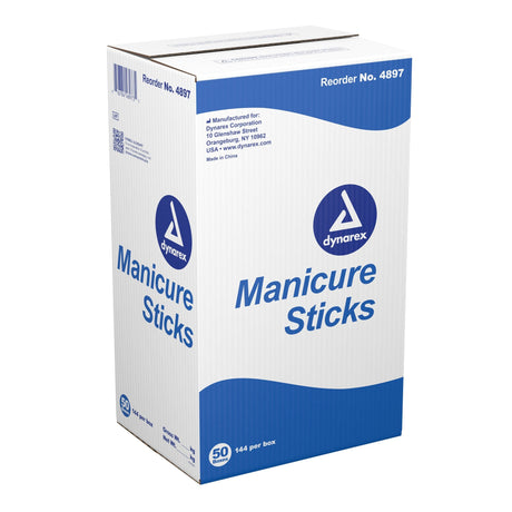 Dynarex Wooden Manicure Sticks, 4.5" - 4897 - LL Medico