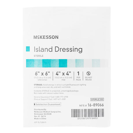 McKesson Island Dressing, Square Sterile — 6" x 6"