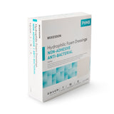 McKesson Antibacterial Foam Dressing, 4 x 4", Nonadhesive Square, Waterproof Film Backing, Hydrophilic Polyurethane Foam, Pink, Sterile - 4940 - LL Medico