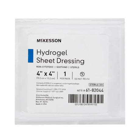 McKesson Hydrogel Wound Dressing Sheet, Sterile — 4" x 4"