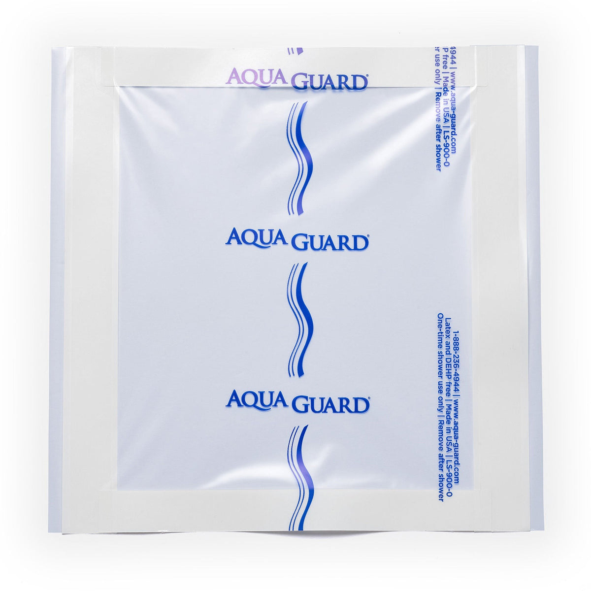AquaGuard Shower Sheet, IV Site Barrier Protector, 9 x 9", Clear, Polyethylene / Adhesive, NonSterile - 50015-CSE-Single - LL Medico